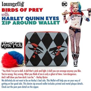BIRDS OF PREY Harley Quinn EYES Zip Around Wallet 🎉HOST PICK🎉